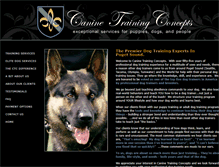 Tablet Screenshot of caninetrainingconcepts.com